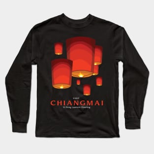 Yi Peng Lantern Floating Long Sleeve T-Shirt